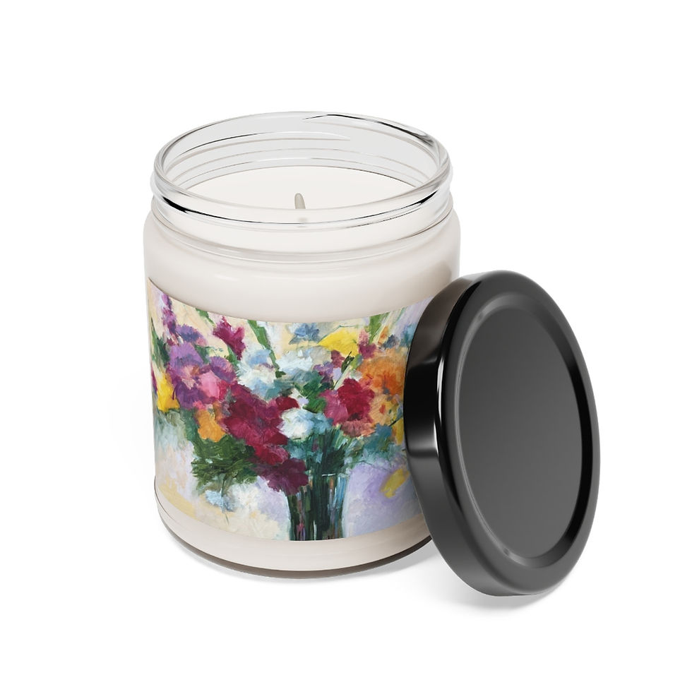 Thumbnail: Floral Arrangement Scented Soy Candle, 9oz