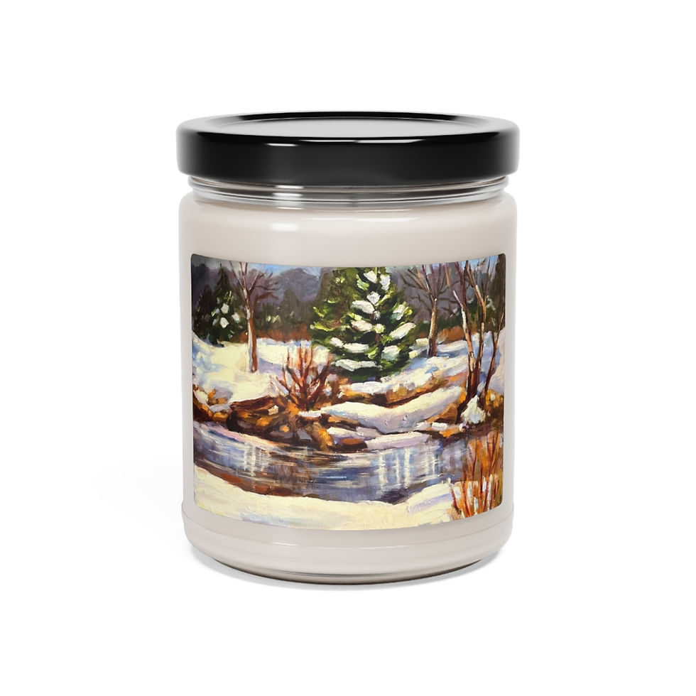 Thumbnail: Winter River Landscape Scented Soy Candle, 9oz 