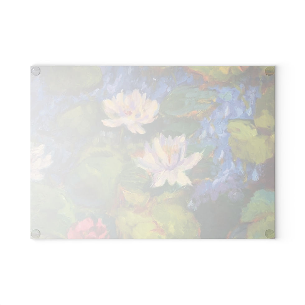 Thumbnail: Water Lillies Glass Cutting Board
