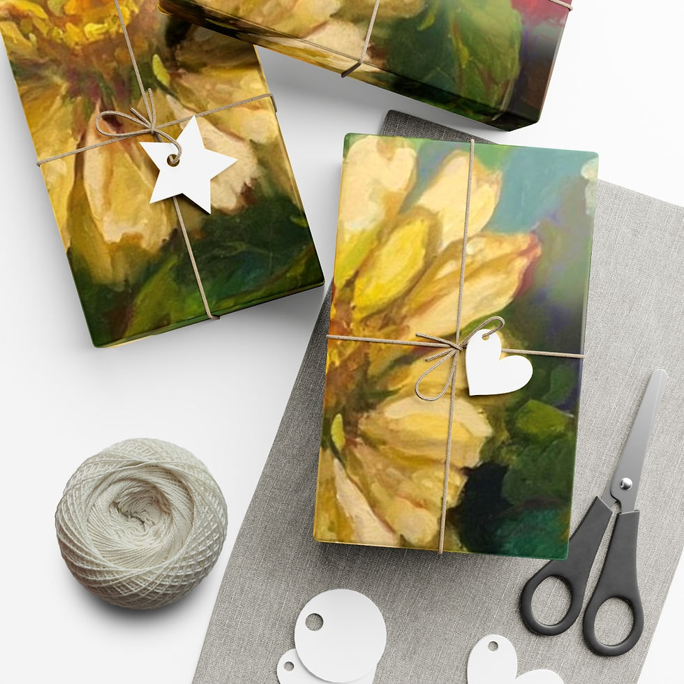 Thumbnail: Yellow Flowers Gift Wrap Papers