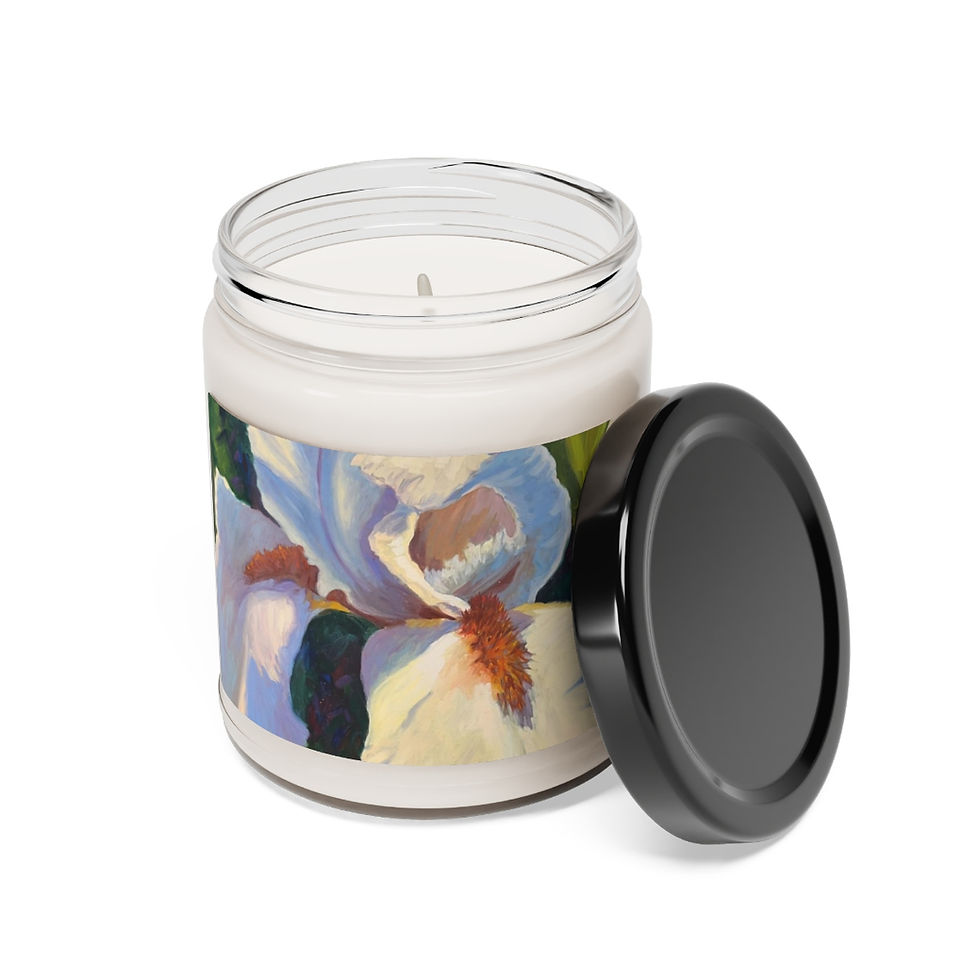 Thumbnail: White Iris Scented Soy Candle, 9oz Fine Art Home Decor