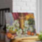Glass Cutting Board, Still Life With Oranges