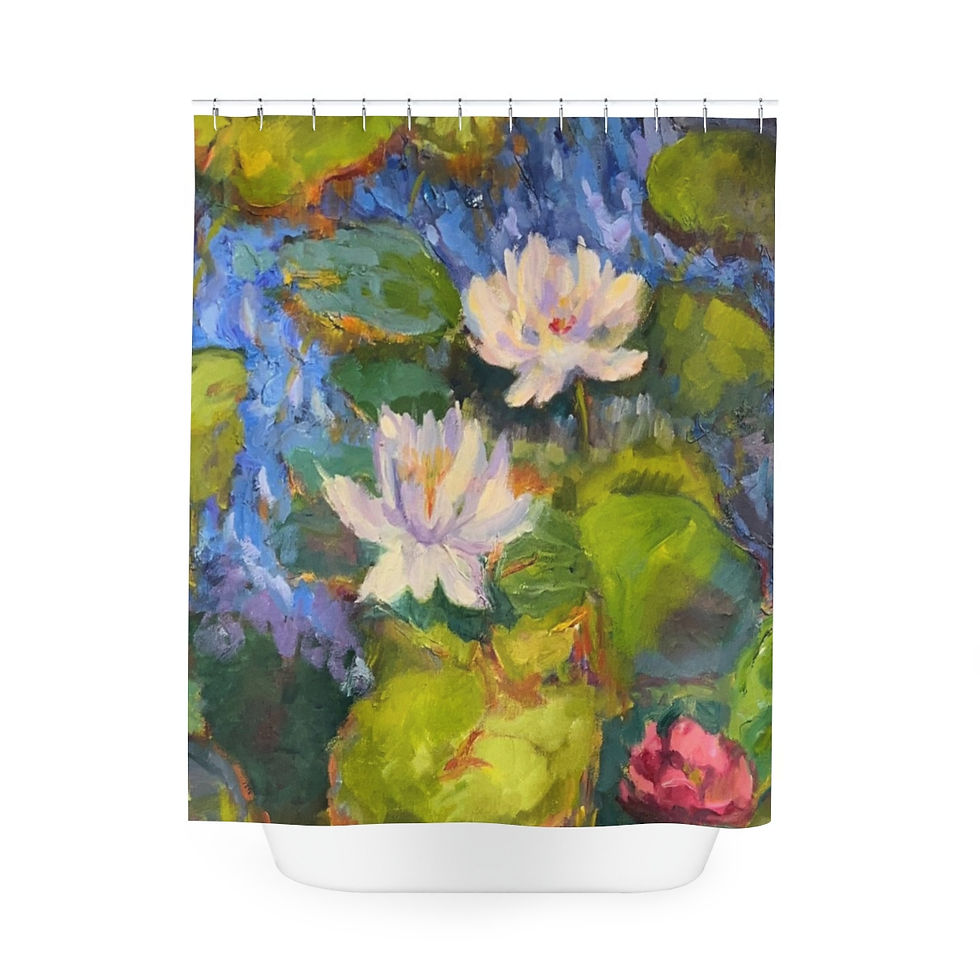 Thumbnail: Waterlily Polyester Shower Curtain