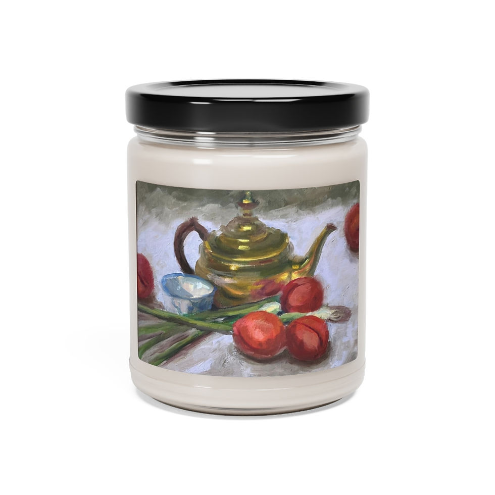 Thumbnail: Still Life With Peaches Scented Soy Candle, 9oz Fine Art Home Decor