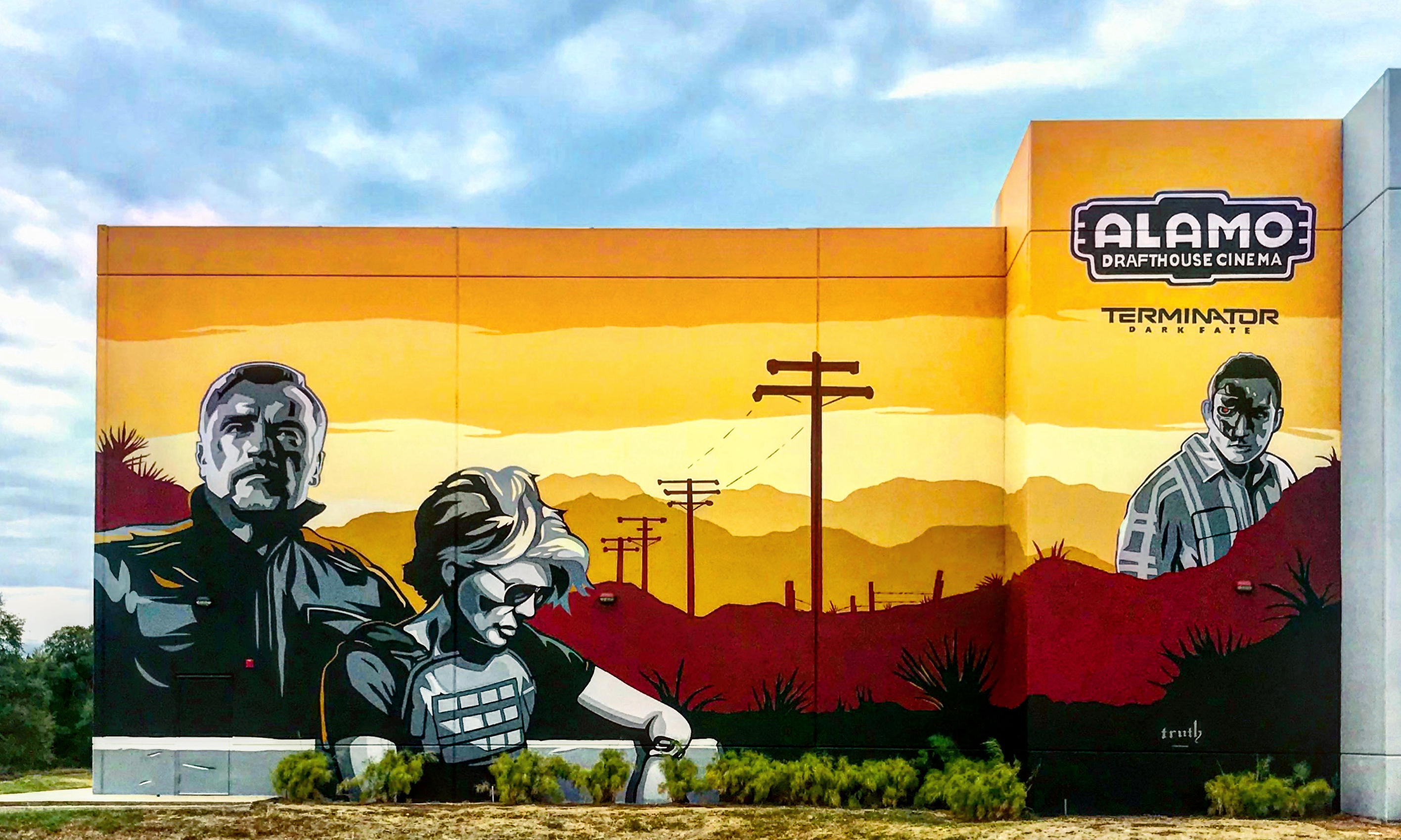 Terminator Draft House collaborative mural project painted with BLVD Murals