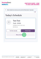 OneTouch - How To Add Care Records