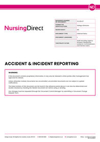 Accident and Incident Reporting