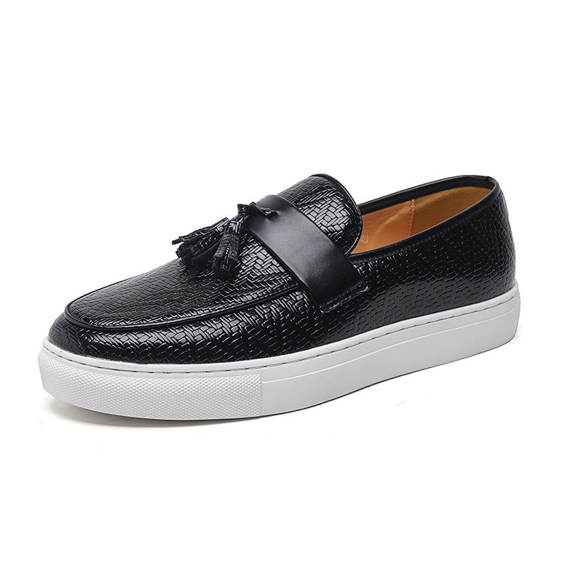 Thumbnail: Men's Casual Leather Shoes Tassel Trendy Party Wedding Shoe Mens Driving Flats M