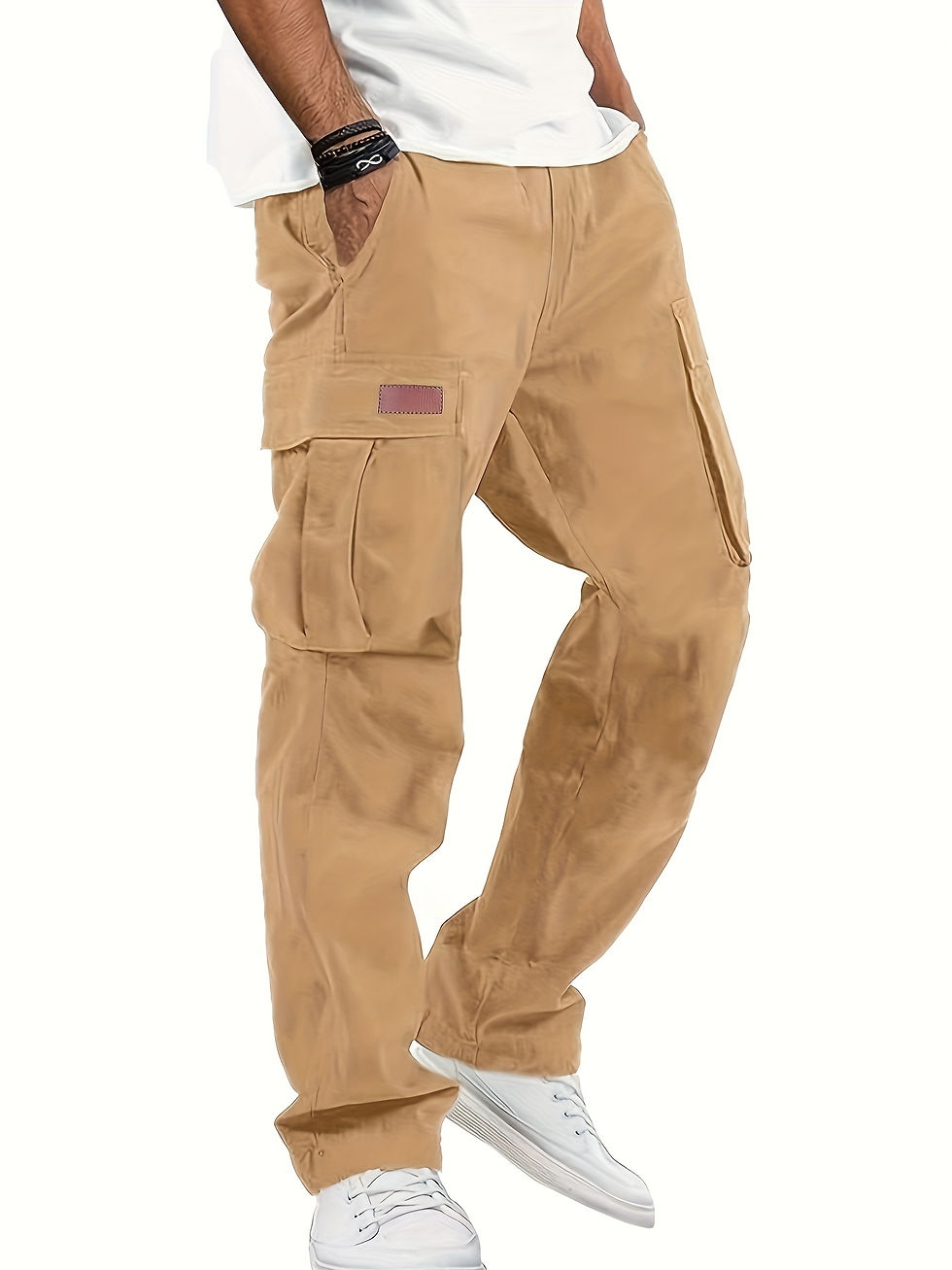 Thumbnail: American style high street multi pocket workwear pants for men's new trendy loos