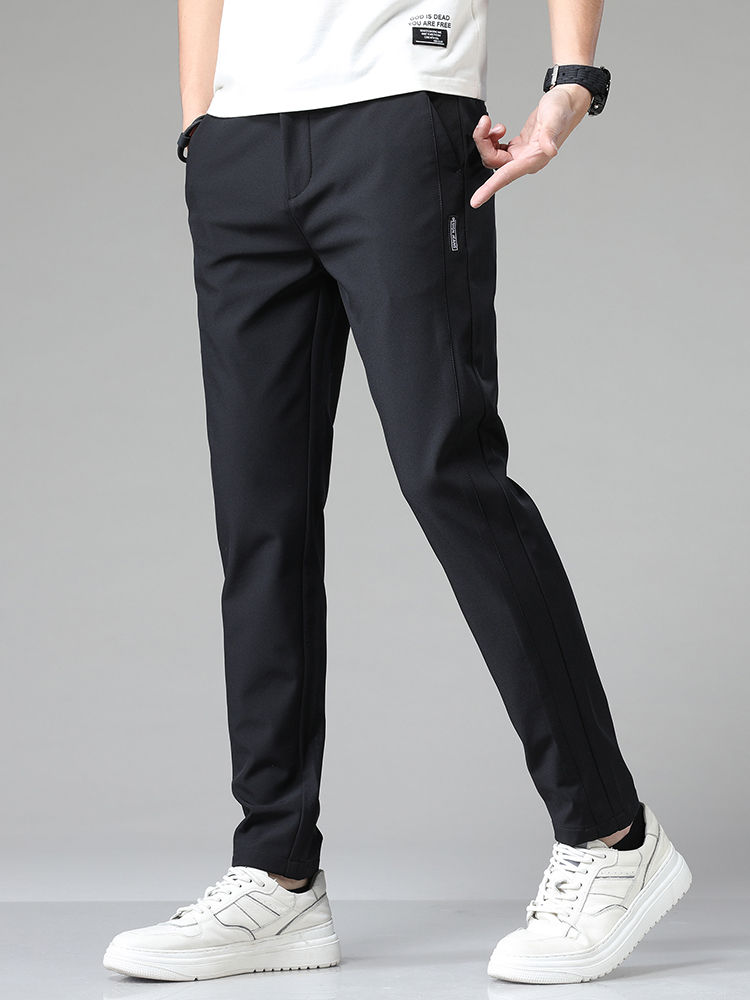 Thumbnail: 5 Colors Spring Summer Ultra-thin Men's Stretch Slim Straight Casual Pants High 