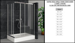 dapne-80X90 duş teknesi üstü kabin özellik