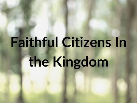 Faithful Citizens In the Kingdom