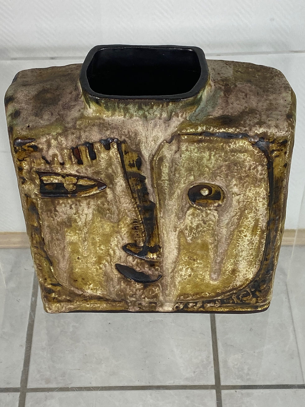 Thumbnail: Keramik Vase ATELIER SCHÄFFENACKER 70er Brutalist Kunst Objekt Design