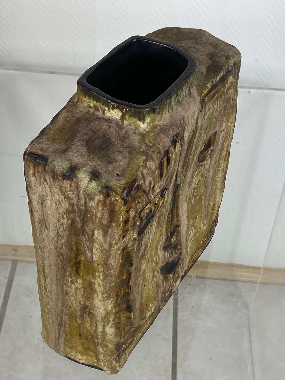 Thumbnail: Keramik Vase ATELIER SCHÄFFENACKER 70er Brutalist Kunst Objekt Design