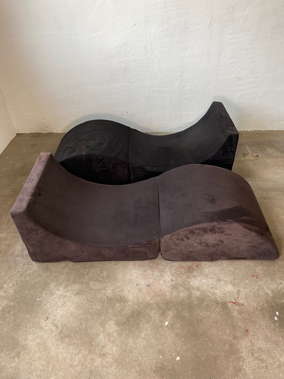 Thumbnail: Postmodern Chaiselongue Klapp Liege Hocker 80er