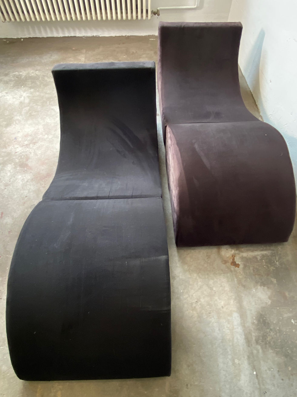 Thumbnail: Postmodern Chaiselongue Klapp Liege Hocker 80er