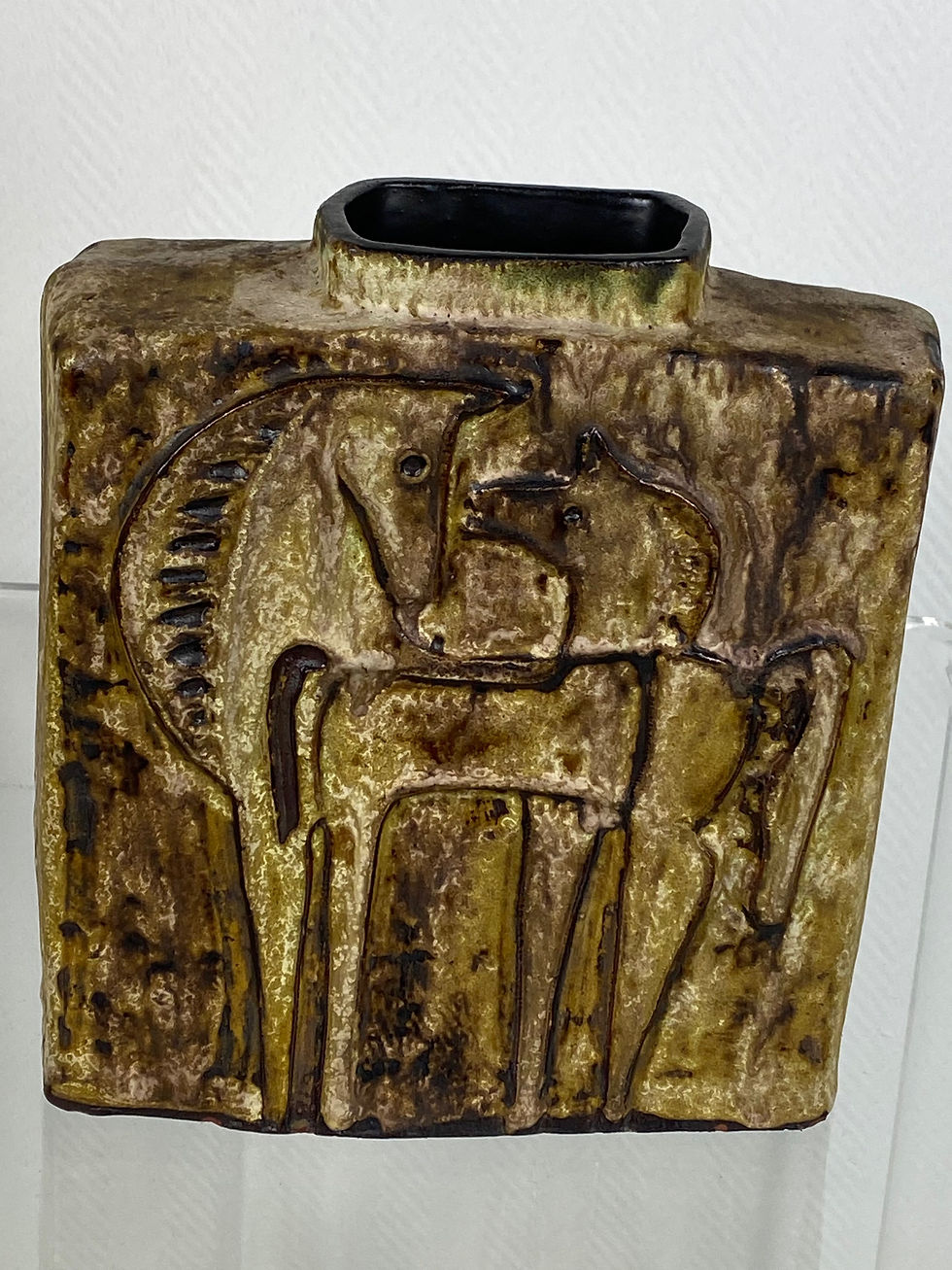 Thumbnail: Keramik Vase ATELIER SCHÄFFENACKER 70er Brutalist Kunst Objekt Design
