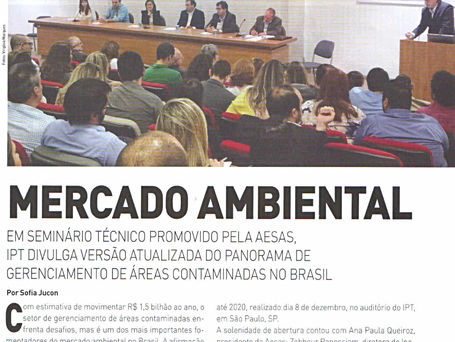 A AESAS, em parceria com IPT realizou workshop sobre o Mercado Ambiental. O evento foi coberto pela 