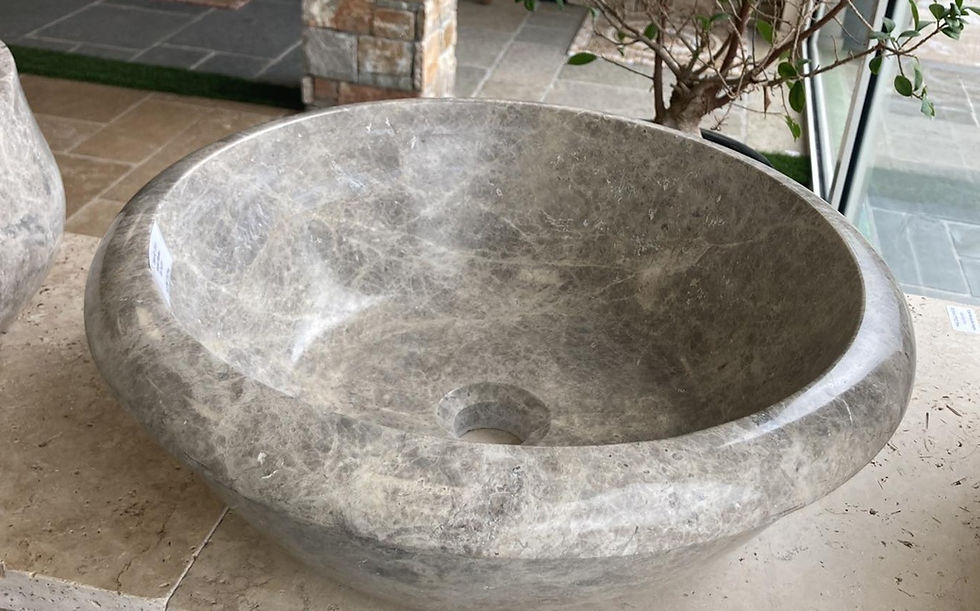 Miniature : vasque travertin pierre naturelle