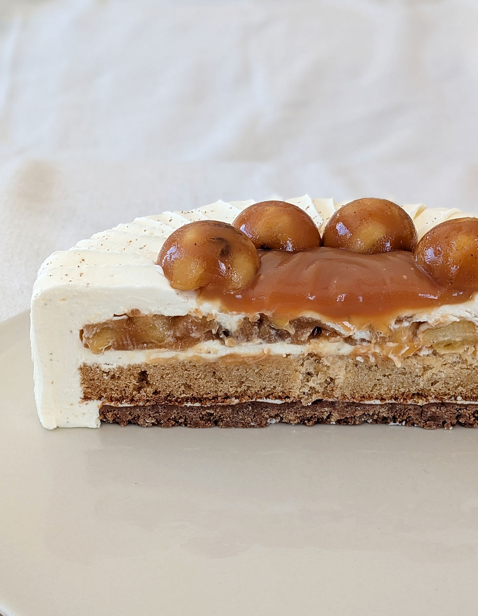 Douceur d'Automne entremets sans gluten pomme caramel épices
