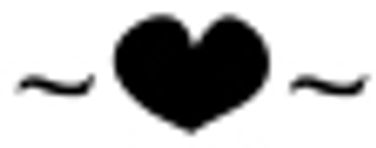 Cuore nero con linee ondulate
