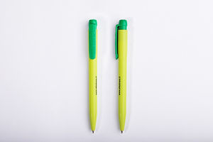 Biodegradable Push Button Plastic Pen. Certified Eco Friendly!