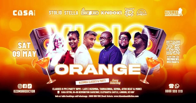 š¶ London's No.1 Saturday Vicio - Kizomba Party: The Orange Edition: š 09-05-26