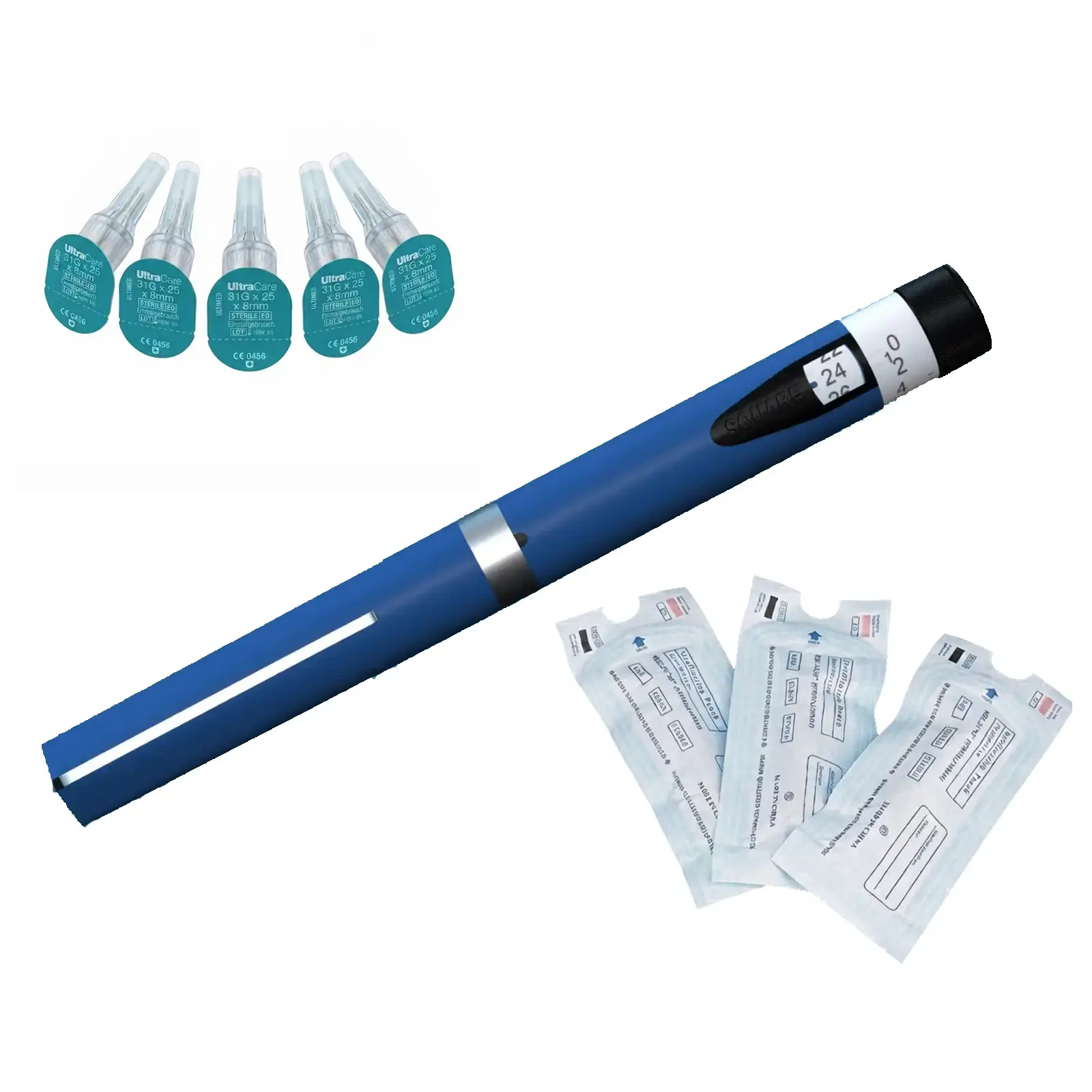 AnsuPen Twist / Peptide Pen im Set mit 5x 5mm 31G Nadeln und 3x 3ml Kartuschen