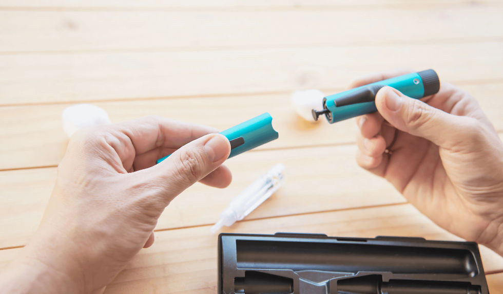 Insulin Pen mit 5 Nadeln und einer sterilen Kartusche im Set