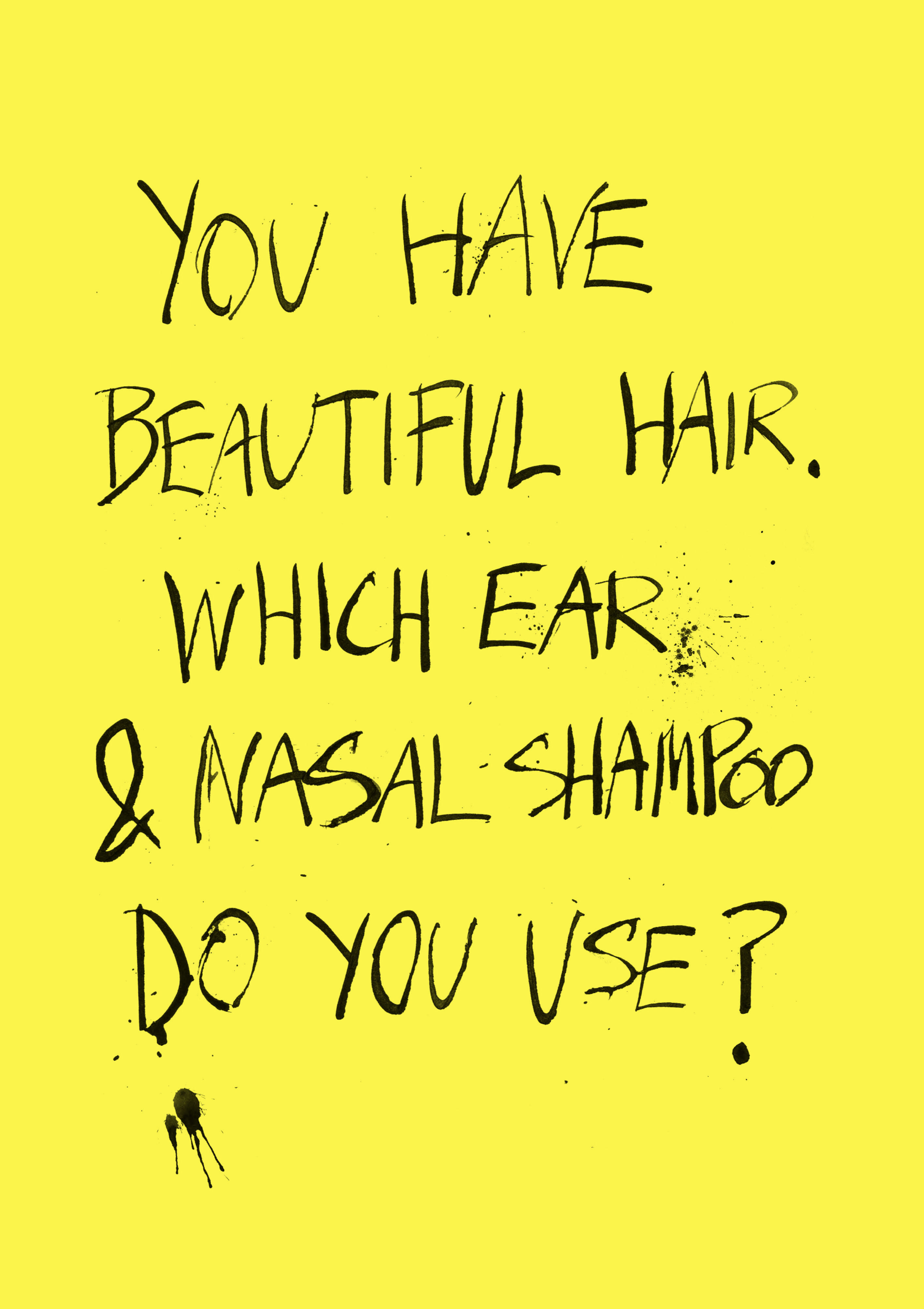 funny card about nasal hair and shampoo