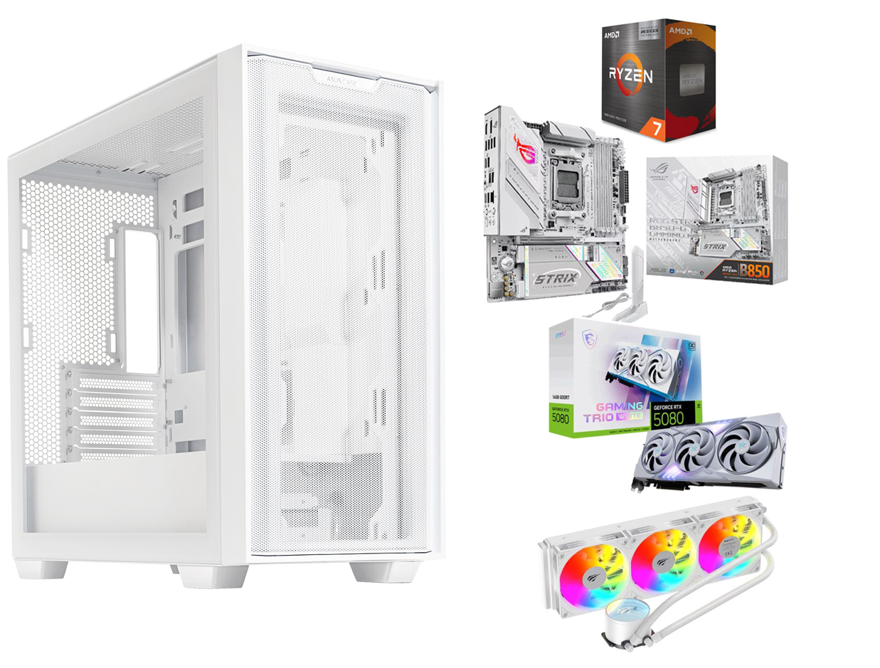 ARES-01 // AMD 7800X3D// RTX 5080 // WHITE GAMING 24 AY GARANTI