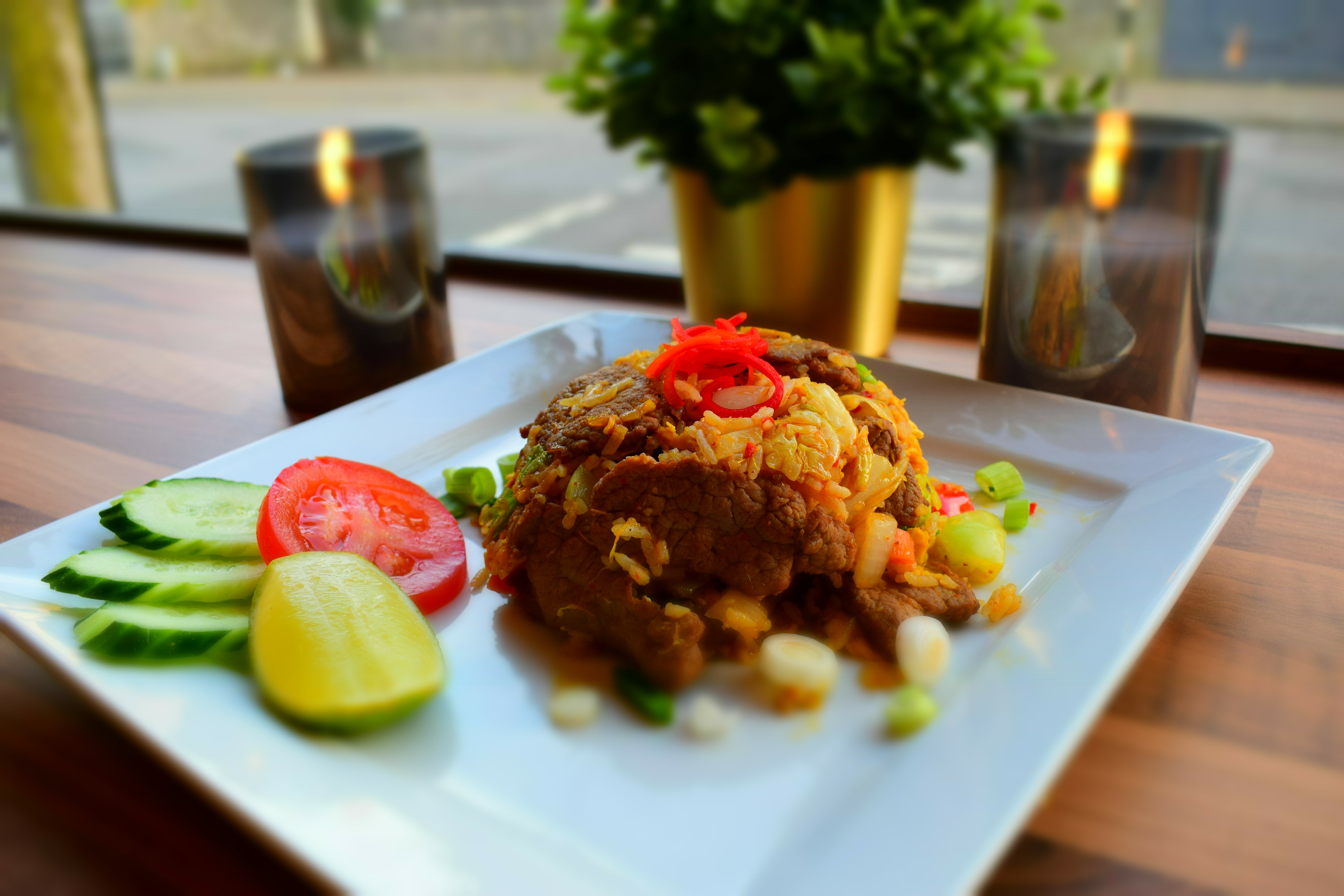 Arranged Food and Objects