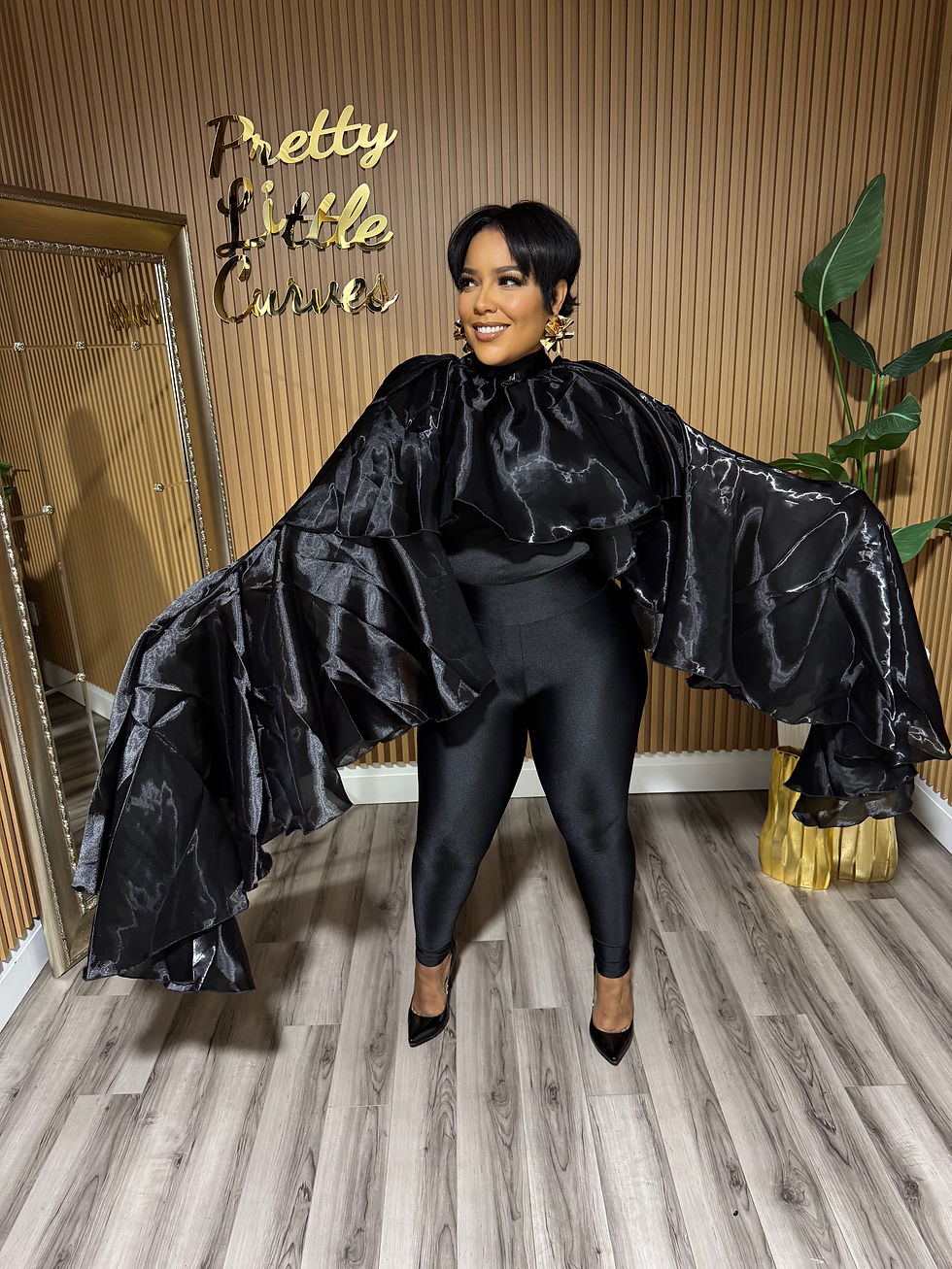 Thumbnail: Midnight Drama Ruffle Top 