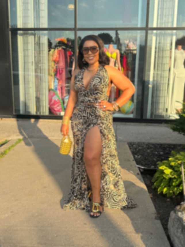 Savannah Luxe Halter Maxi Set