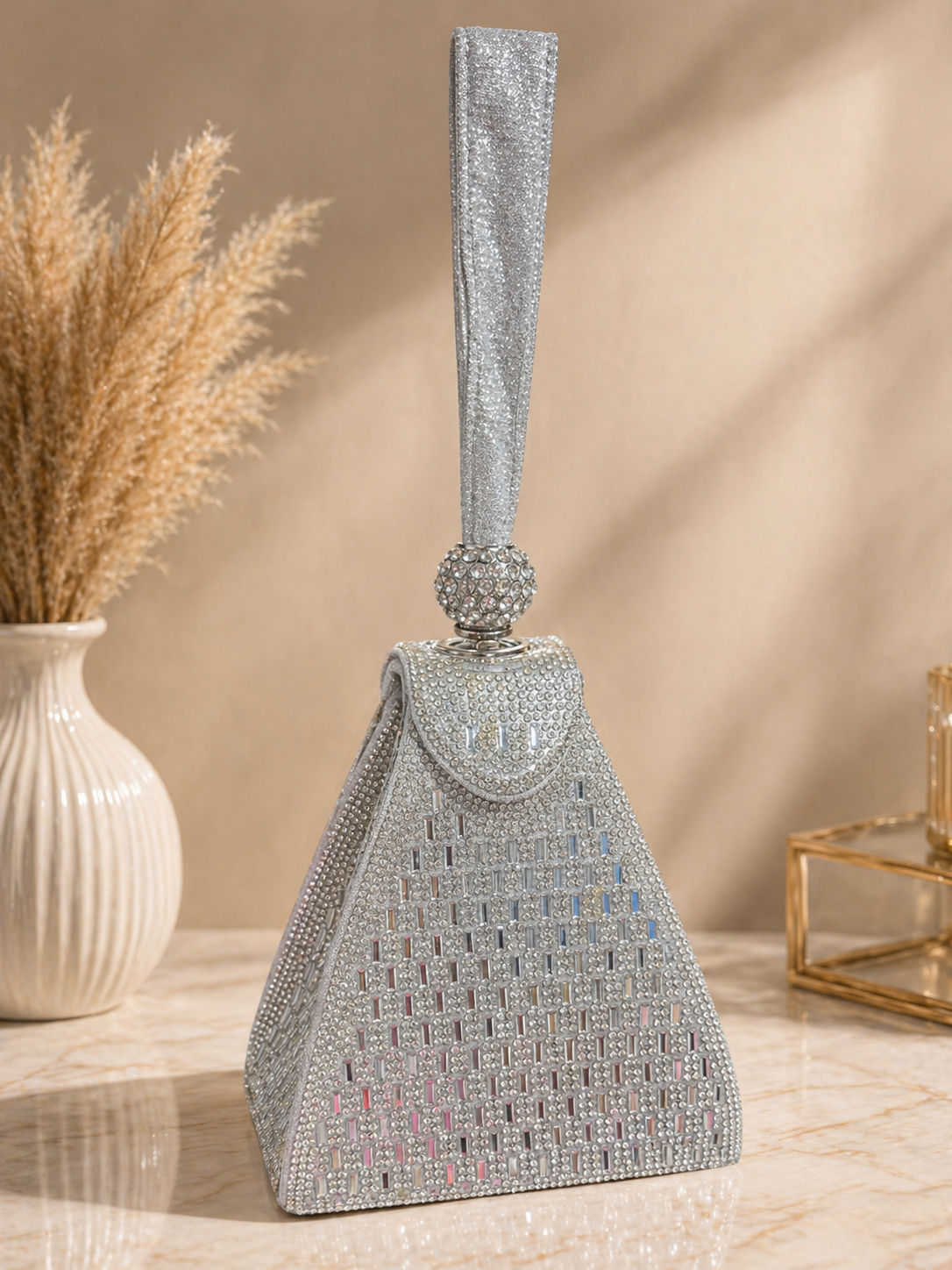 Crystal Pyramid Clutch