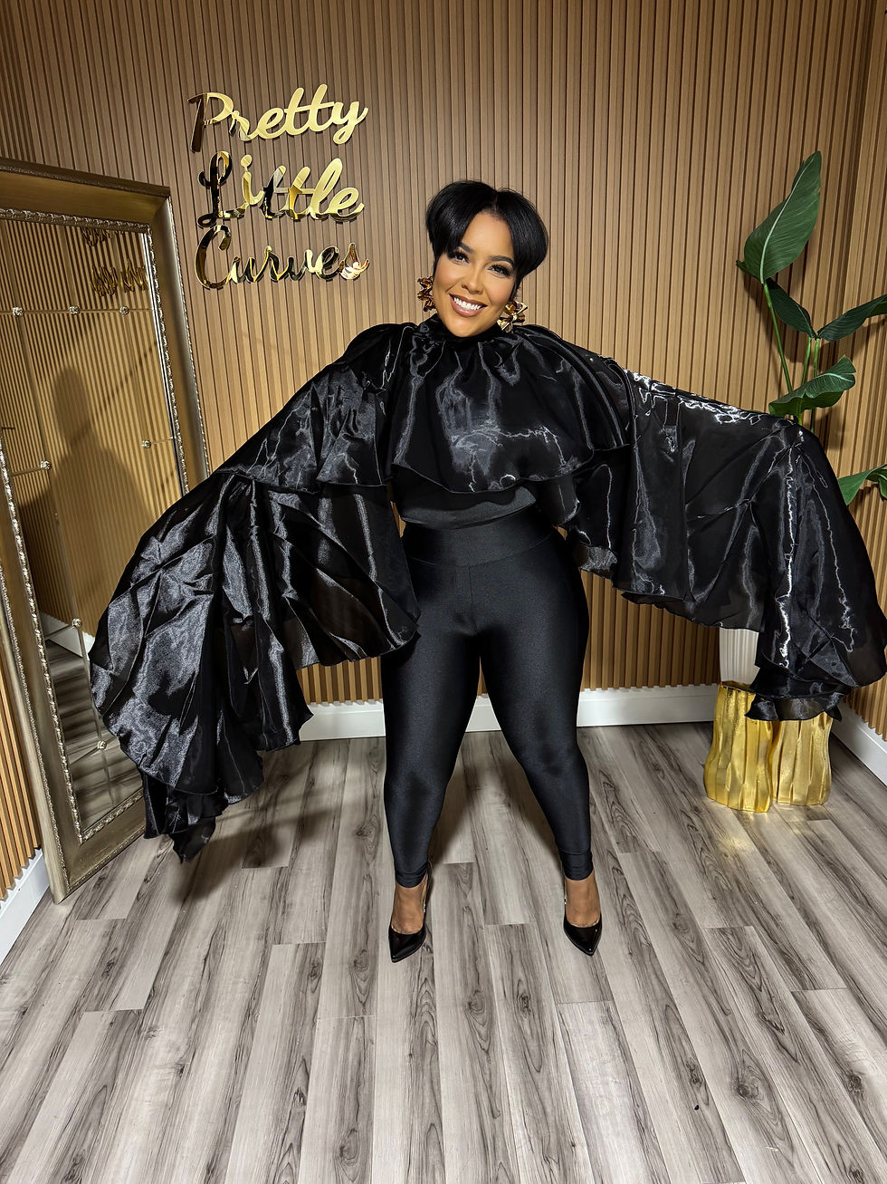 Thumbnail: Midnight Drama Ruffle Top 