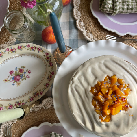 GF/DF Peaches & Cream Cake Recipe