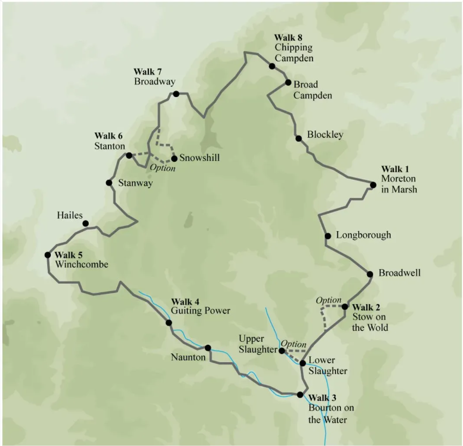 Our Inn to Inn walking loop.
