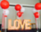Big Balloon red and white for wedding stage decoration