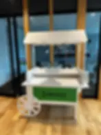 Make your corporate event stand out with a custom sweet cart in Toronto or Edmonton. Branded balloon