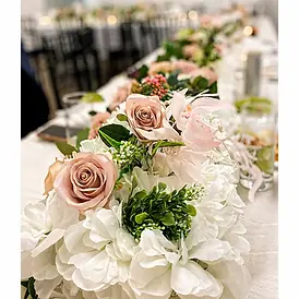 Runner Floral centerpiece for weddings in Edmonton