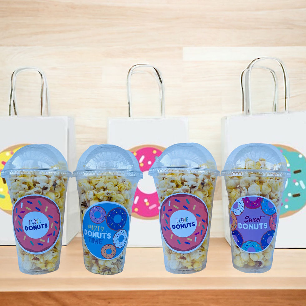 Donuts Baby Shower Popcorn Party Favors