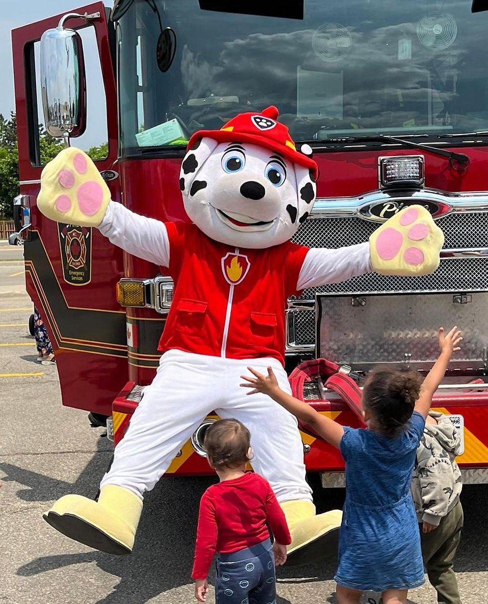 Marshal Paw Patrol Theme Visit Mascot for Birthday Party