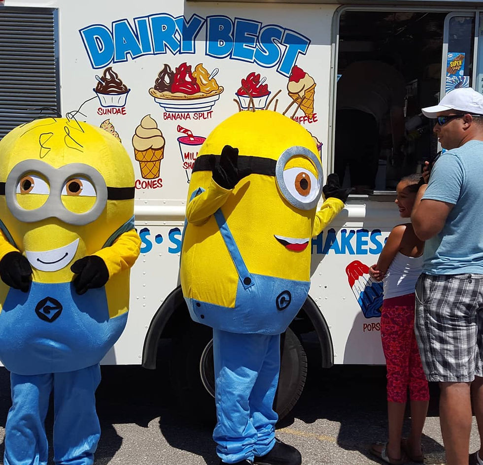 Minion mascot for events and birthday parties