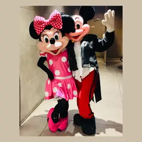Minnie and Mickey Mouse Mascot visit for birthday celebration 