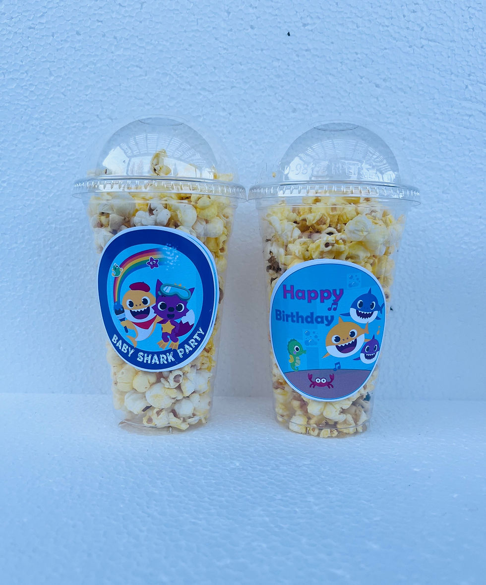 Baby Shark Popcorn Party Favors