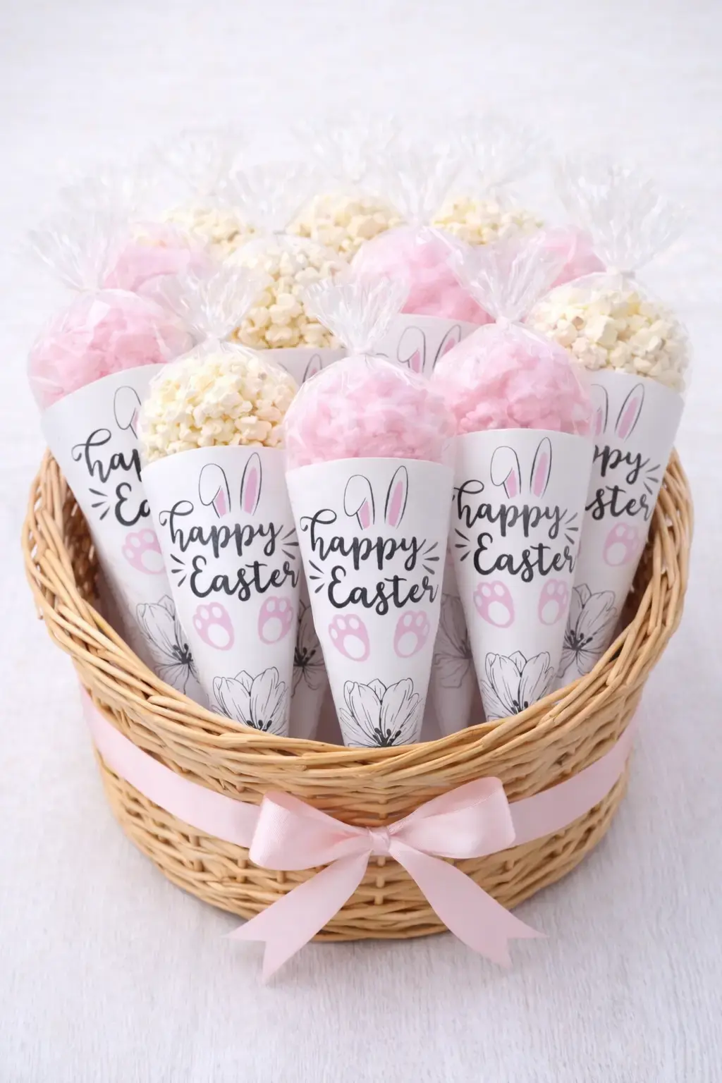 Easter Cotton Candy & Popcorn Favors | Package of 20 Pieces