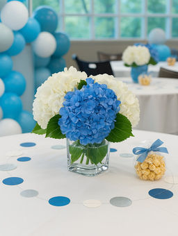 Fresh flower centerpiece for Baby Shower decor
