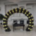 balloon-arch-gold-black-for-corporate-event-edmonton
