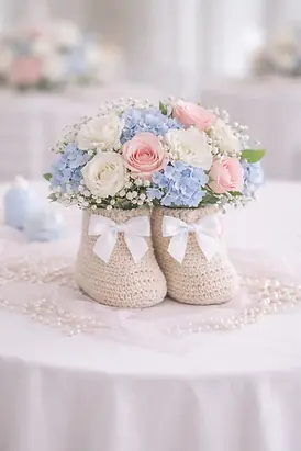 baby-shower-floral-baby-shoes-centerpiece -pink-blue -in-edmonton.webp